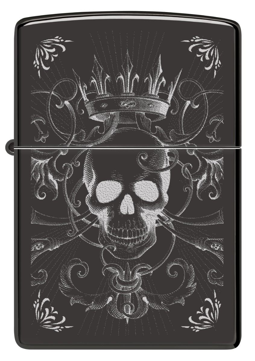 Zippo Aansteker - 24756 Skull Design - achteraanzicht