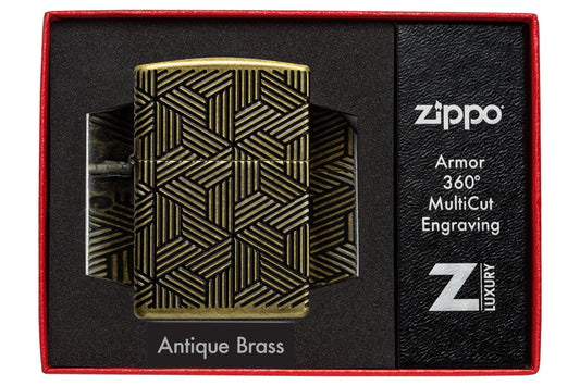 Zippo Aansteker 29561 Art Deco Pattern Design - vooraanzicht