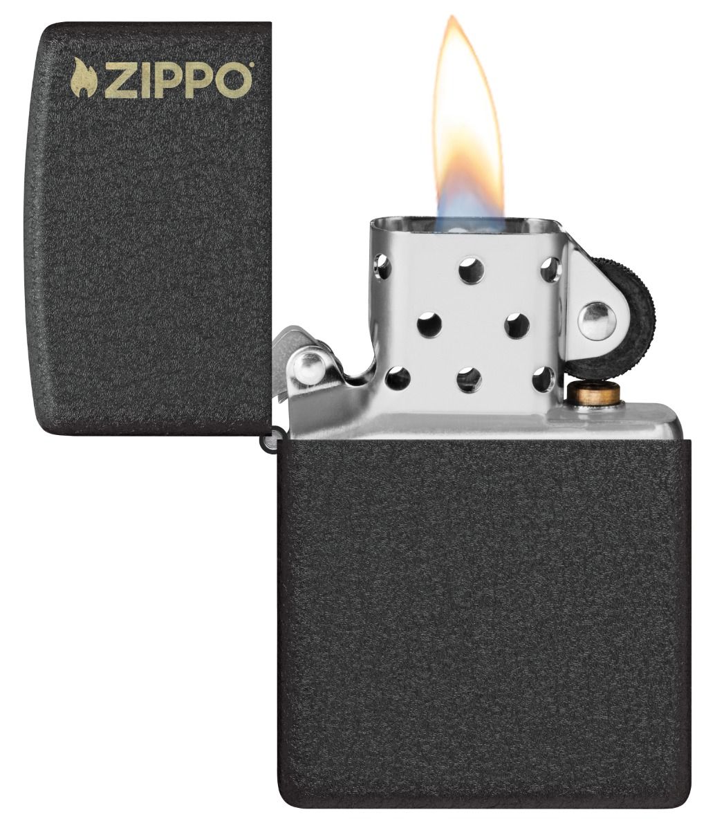 Zippo Aansteker 236ZL Black crackle ZL - achteraanzicht