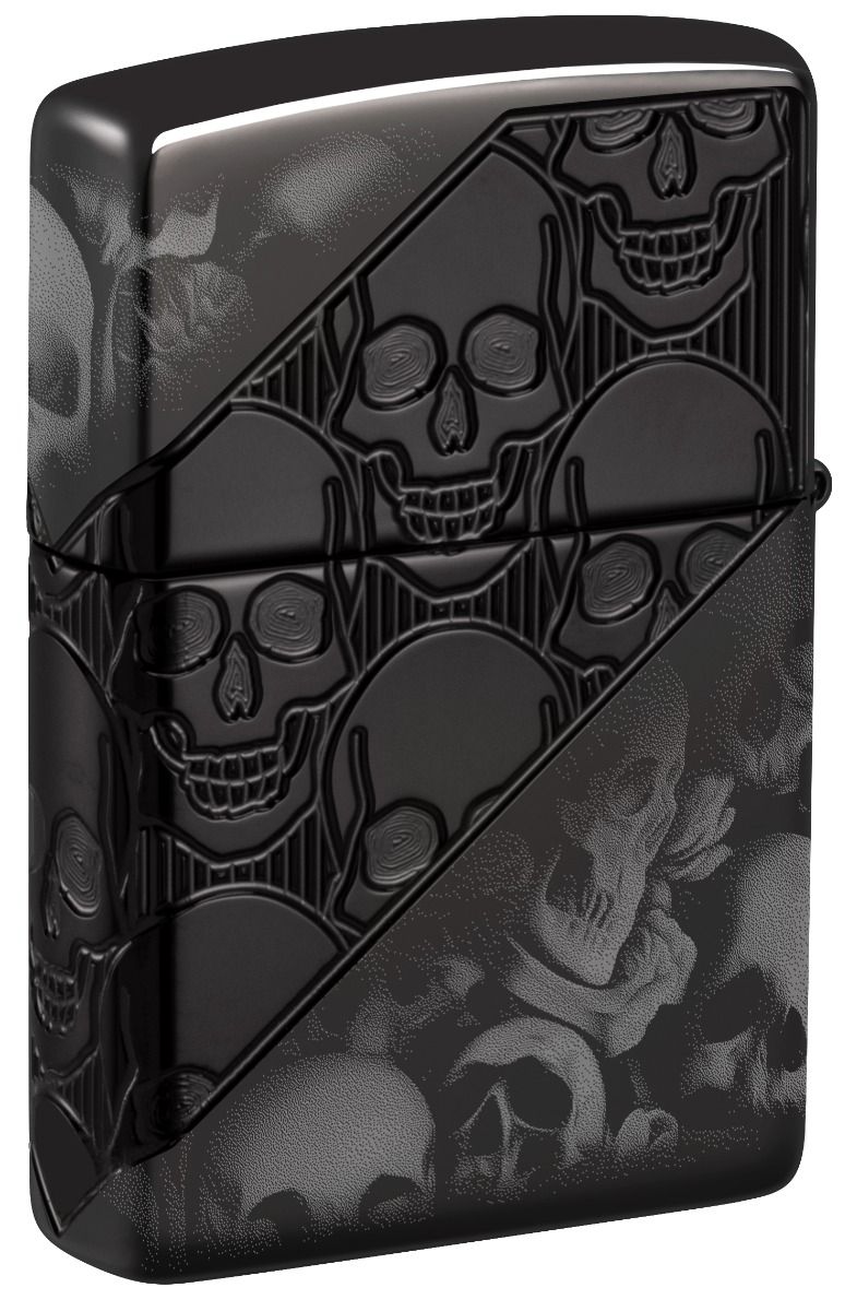 Zippo Aansteker 46362 Armor Skulls Design - detail
