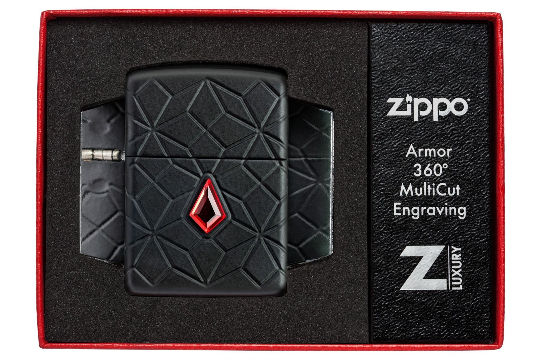 Zippo Aansteker 24754 Armor Diamond Pattern Design - vooraanzicht