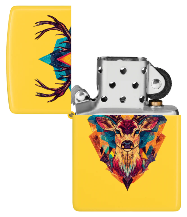 Zippo 46019 Colorful Fantasy Deer Design aansteker achteraanzicht