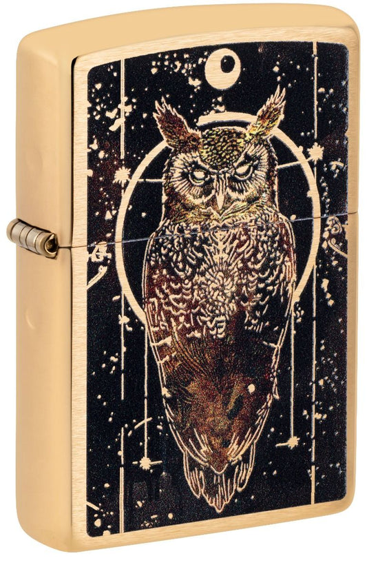 Zippo Aansteker - 204B Owl Design - vooraanzicht