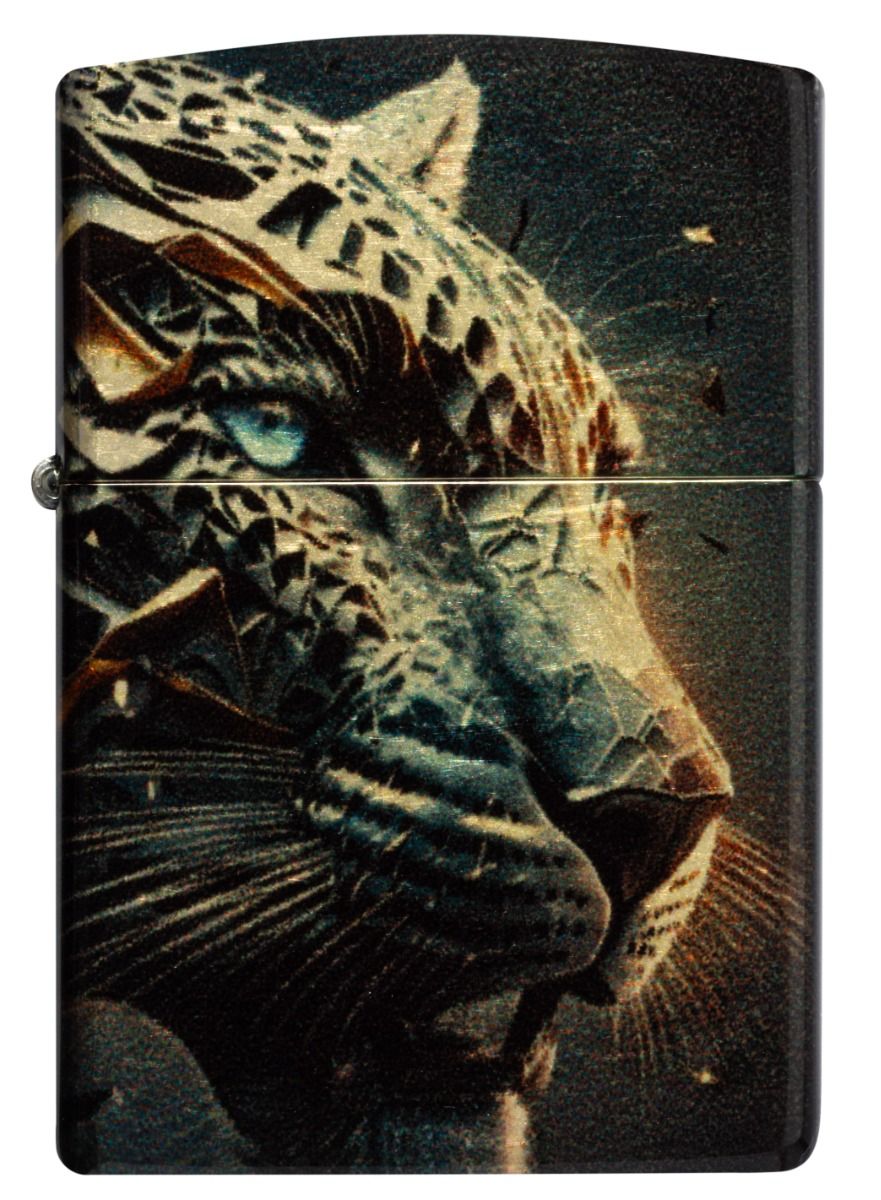 Zippo 48458 Futuristic Panther Design aansteker achteraanzicht