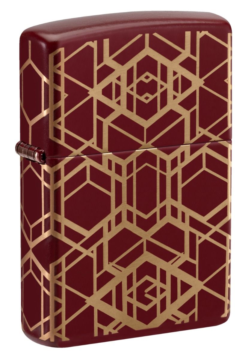 Zippo 46021 Grid Pattern Design aansteker vooraanzicht