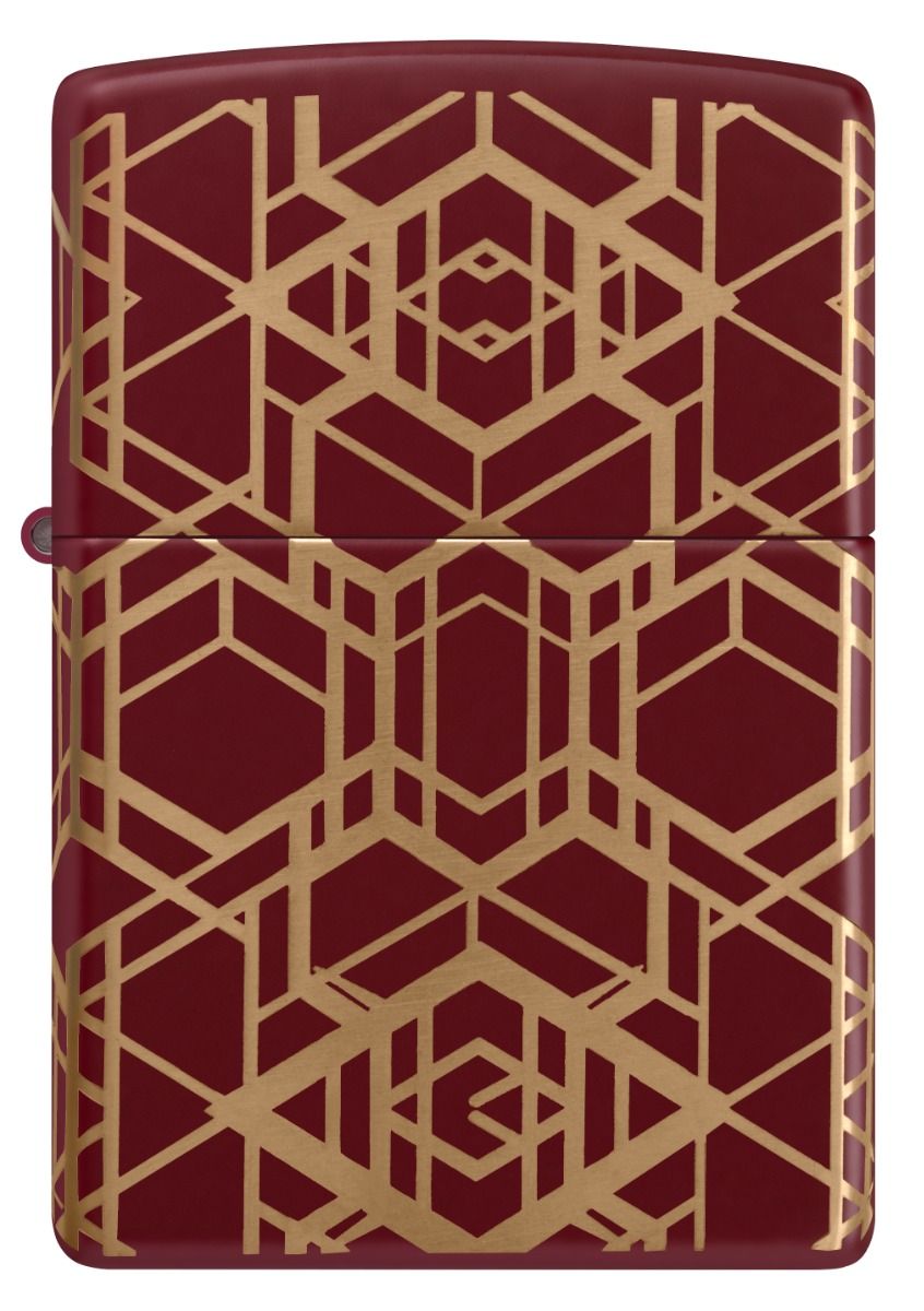 Zippo 46021 Grid Pattern Design aansteker achteraanzicht