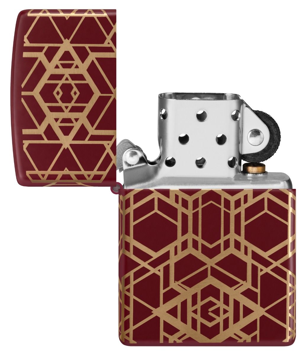 Zippo 46021 Grid Pattern Design aansteker detail 1