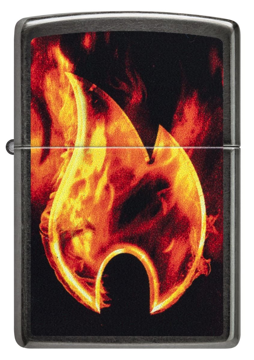 Zippo Aansteker - 28378 Flame Design - achteraanzicht