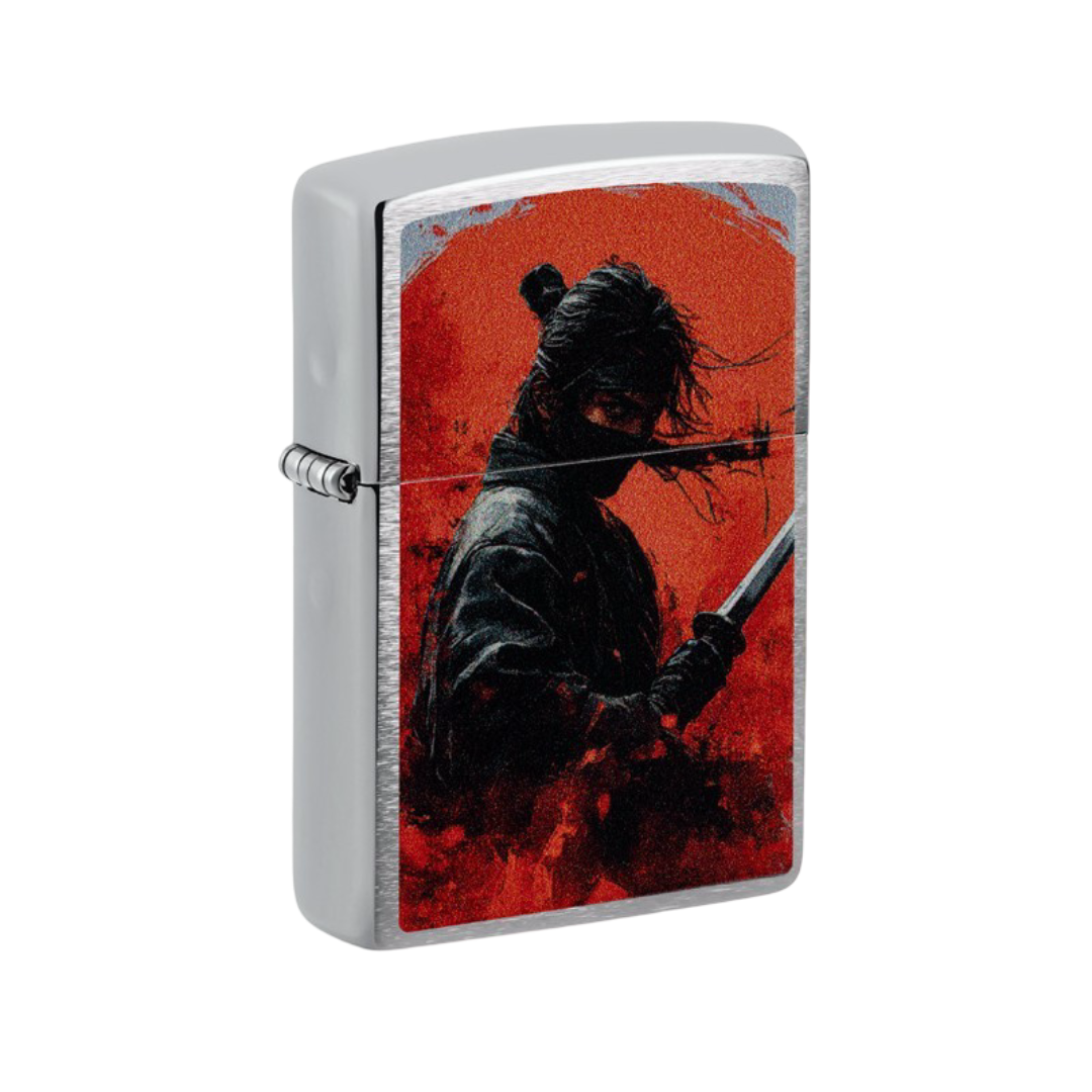 Zippo Aansteker - 200 Fighting Ninja Design - vooraanzicht