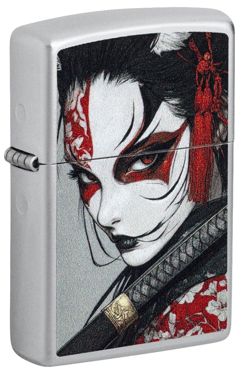 Zippo Aansteker - 205 Samurai Woman Design - vooraanzicht