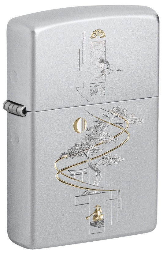 Zippo Aansteker - 205 Tree Design - vooraanzicht