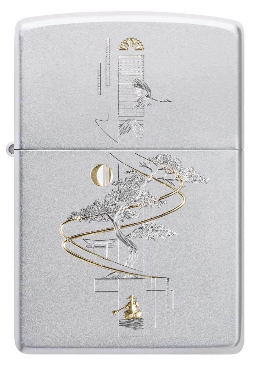 Zippo Aansteker - 205 Tree Design - achteraanzicht