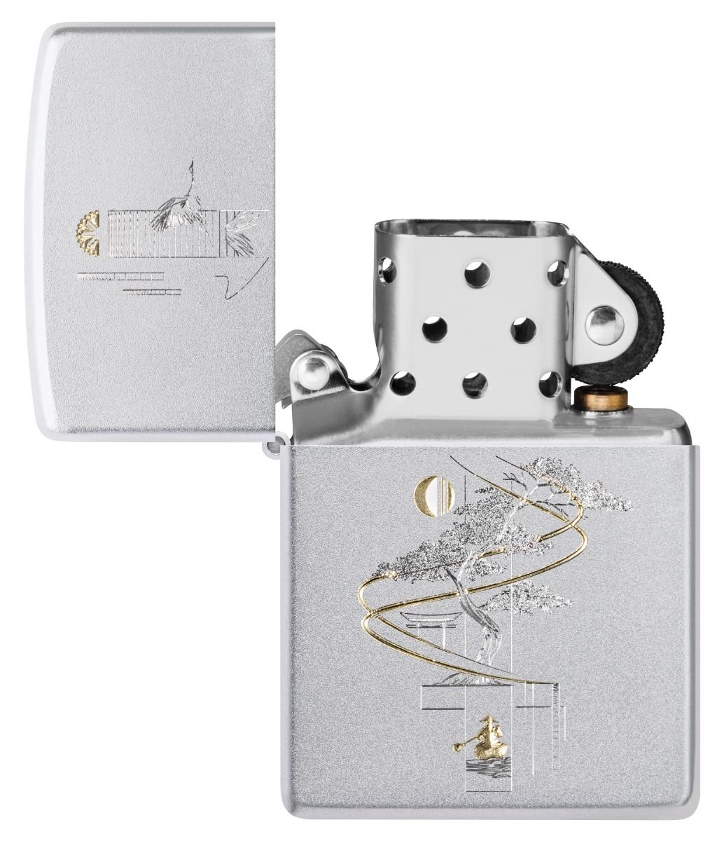 Zippo Aansteker - 205 Tree Design - detail 1