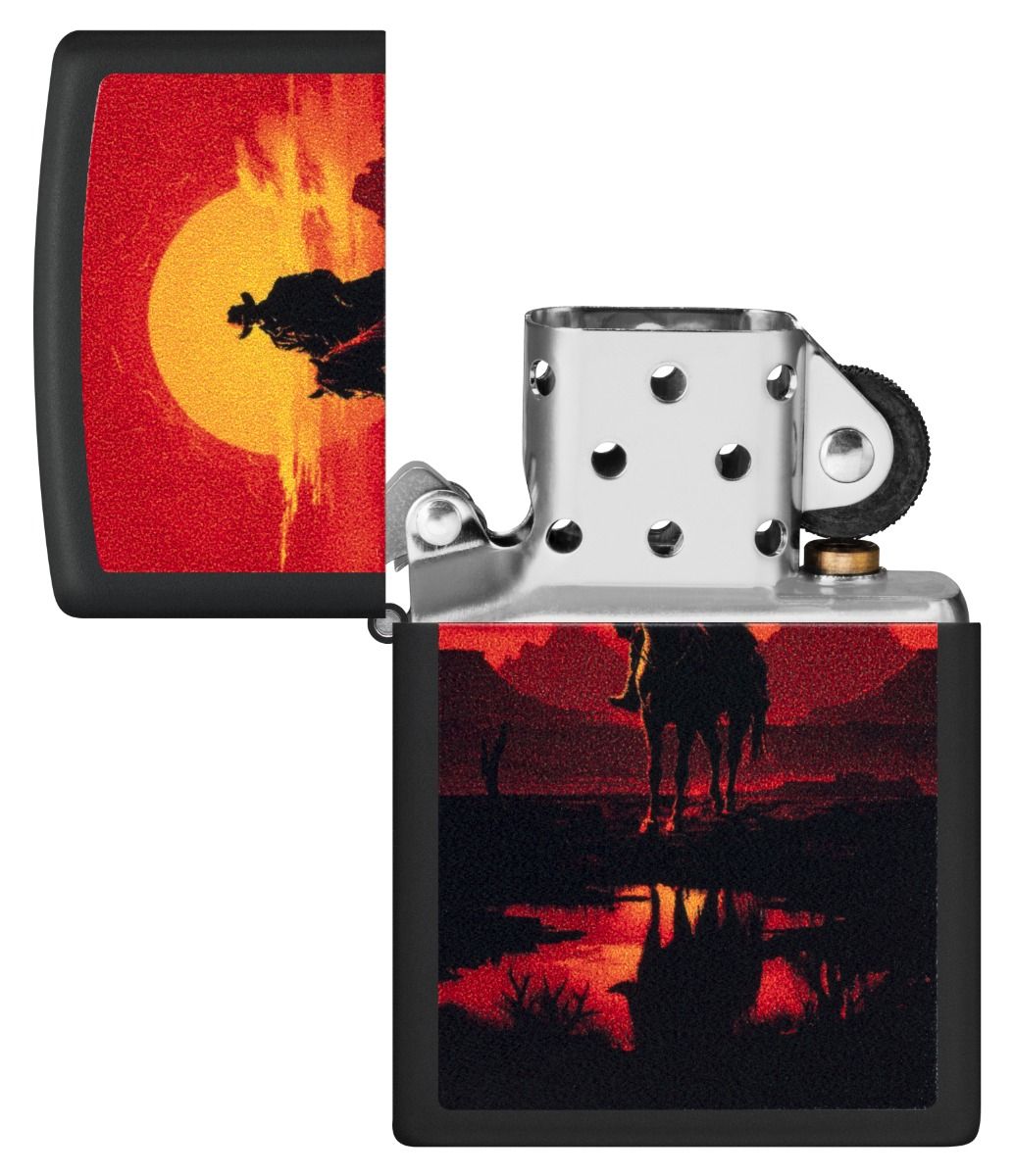 Zippo Aansteker - 218 Western Scene Design - detail 1