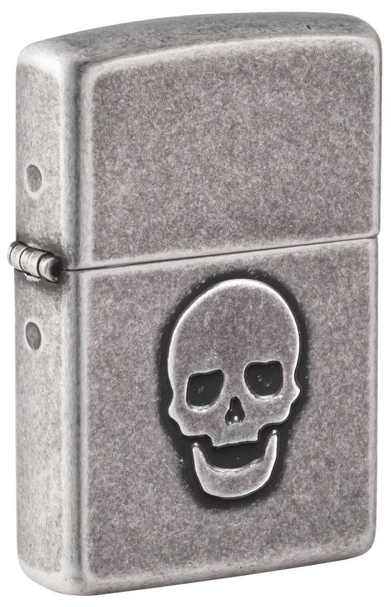 Zippo Aansteker - 121FB Stamped Skull Design - vooraanzicht