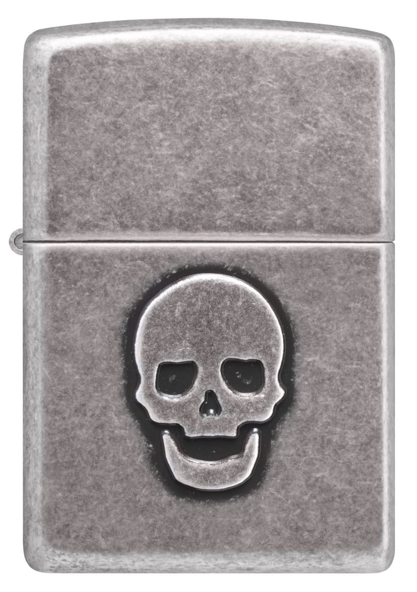 Zippo Aansteker - 121FB Stamped Skull Design - achteraanzicht