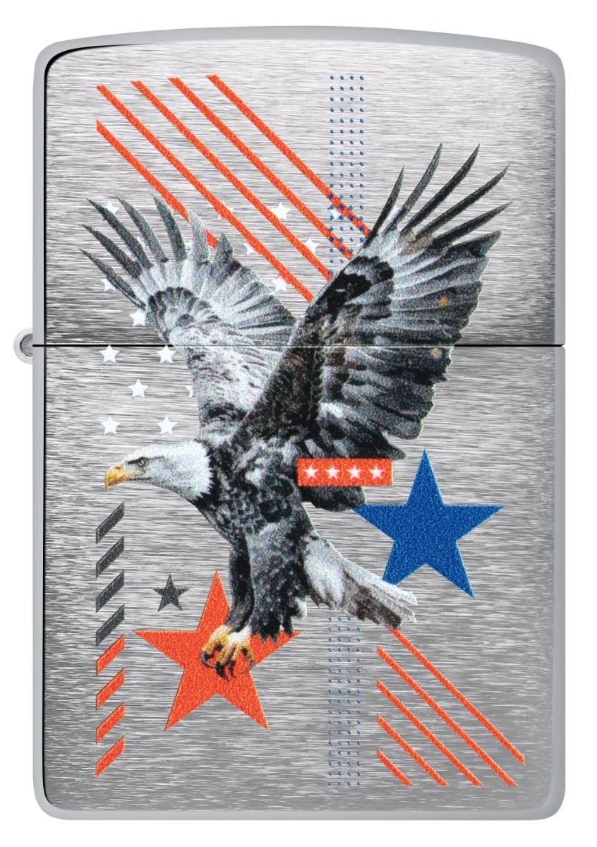 Zippo Aansteker - 200 Eagle and Stars Design - achteraanzicht