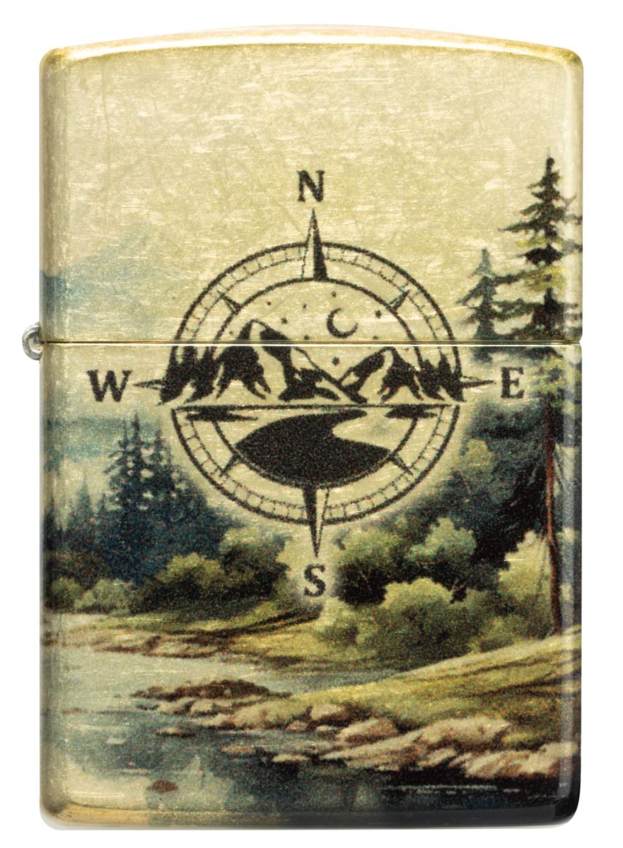 Zippo 48458 Compass Adventure Design aansteker achteraanzicht