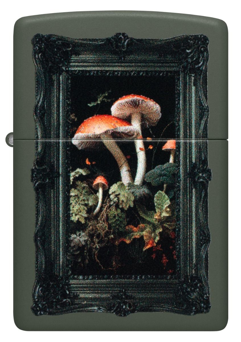 Zippo Aansteker - 221 Mushroom Picture Design - achteraanzicht