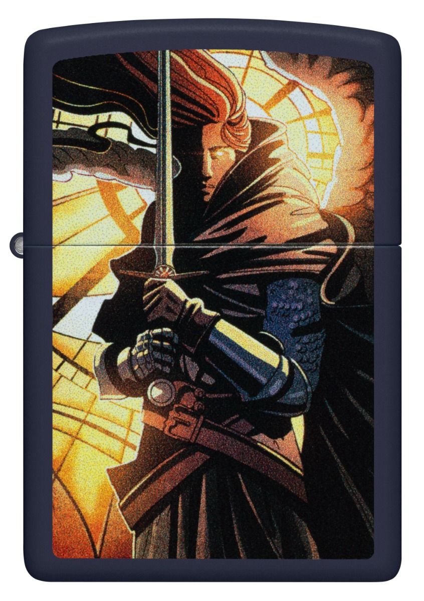 Zippo Aansteker - 239 Medieval Warrior Design - achteraanzicht