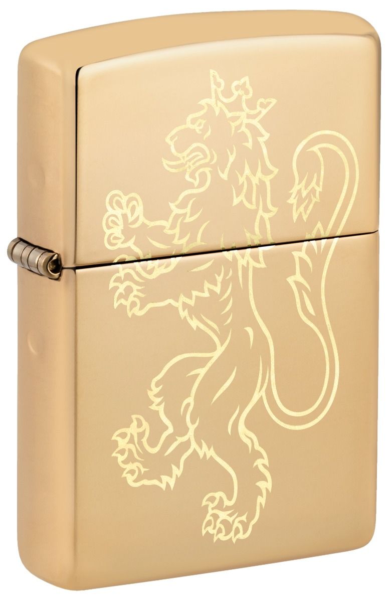 Zippo Aansteker - 254B Medieval Lion Design - vooraanzicht