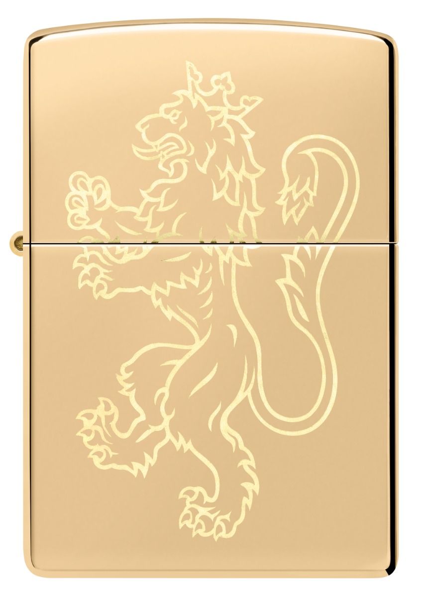 Zippo Aansteker - 254B Medieval Lion Design - achteraanzicht