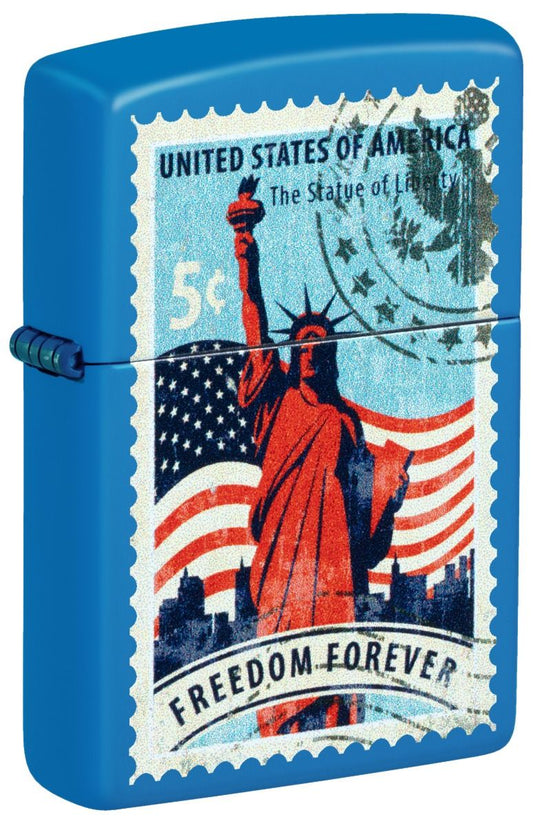 Zippo 48628 Americana Stamp Design aansteker vooraanzicht