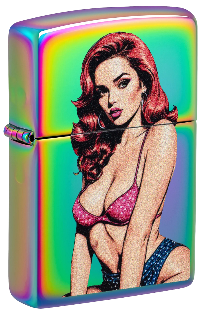 Zippo Aansteker - 151 Pop Art Pinup Design 2 - vooraanzicht