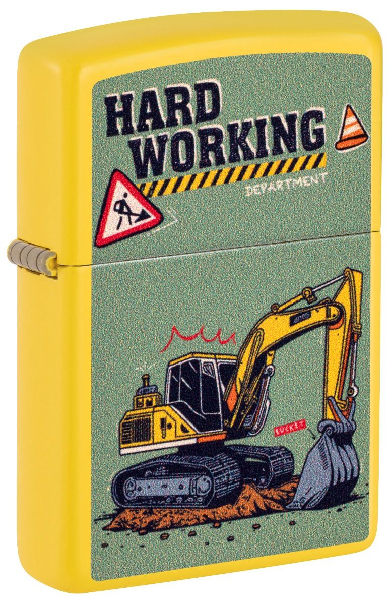 Zippo 46019 Hard Working Design aansteker vooraanzicht