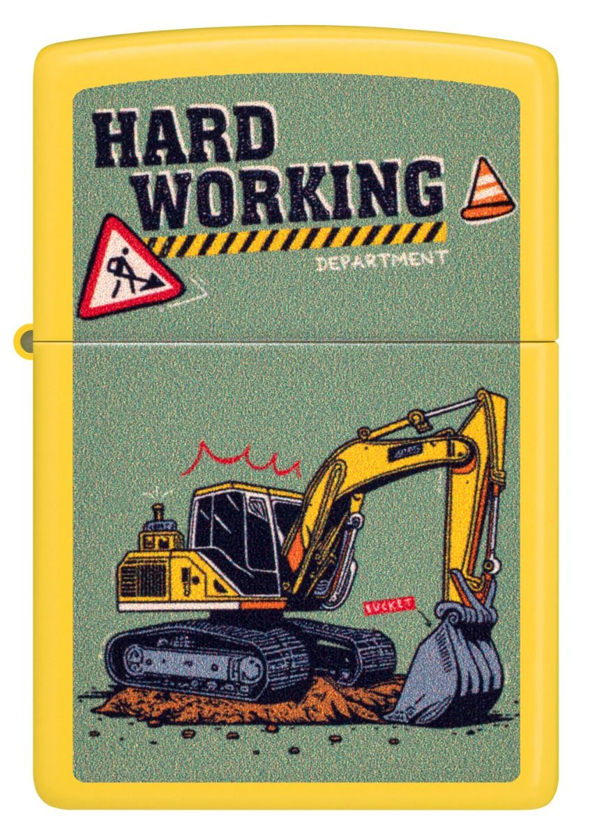 Zippo 46019 Hard Working Design aansteker achteraanzicht