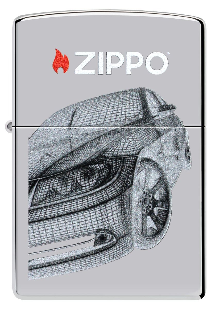 Zippo Aansteker - 250 Modern Car Design 2 - achteraanzicht