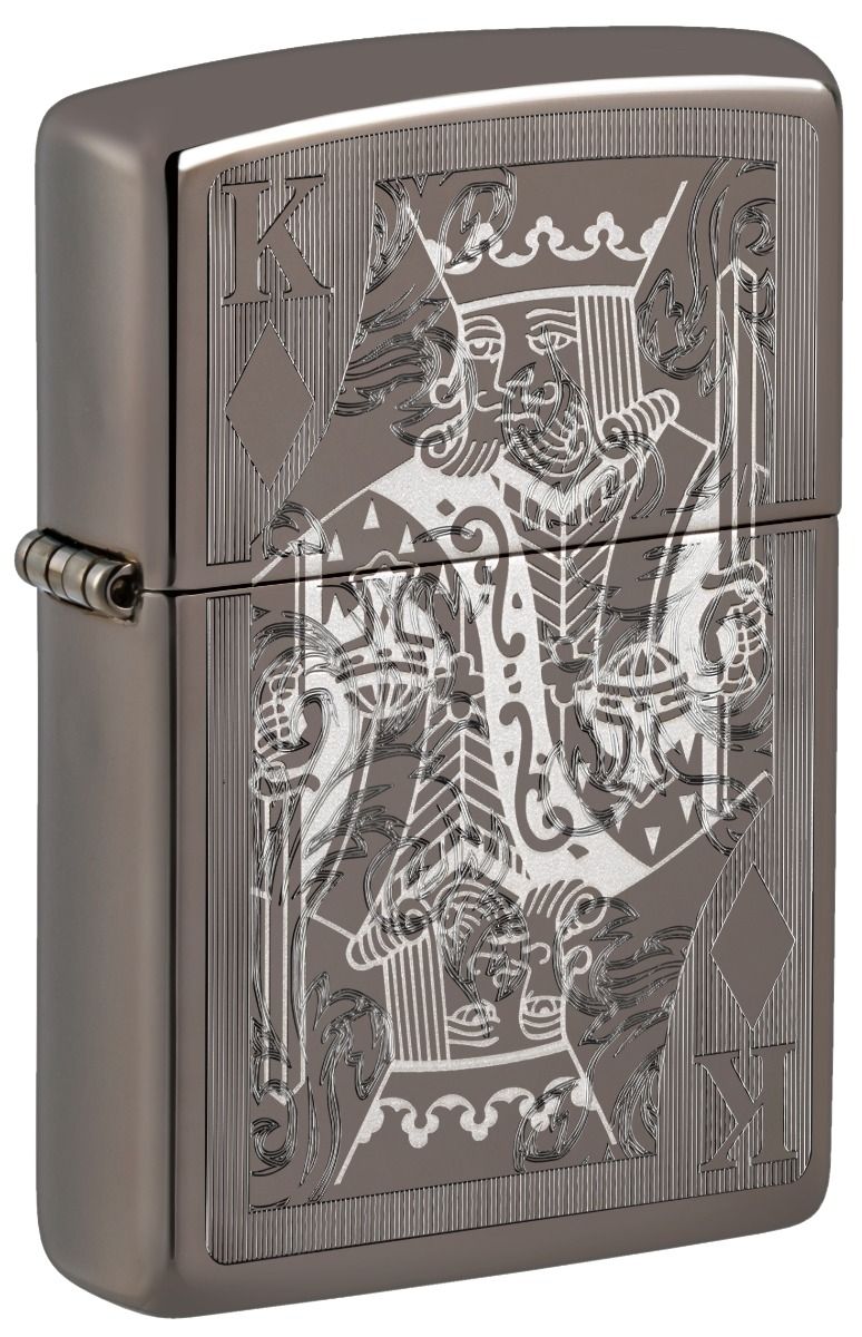 Zippo Aansteker - 150 Kings of Diamonds Design 2 - vooraanzicht