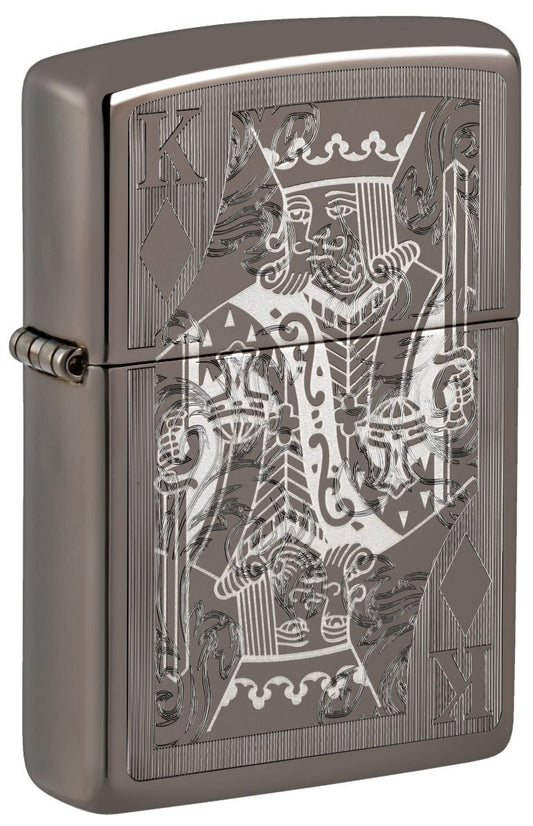 Zippo Aansteker - 150 Kings of Diamonds Design 2 - vooraanzicht