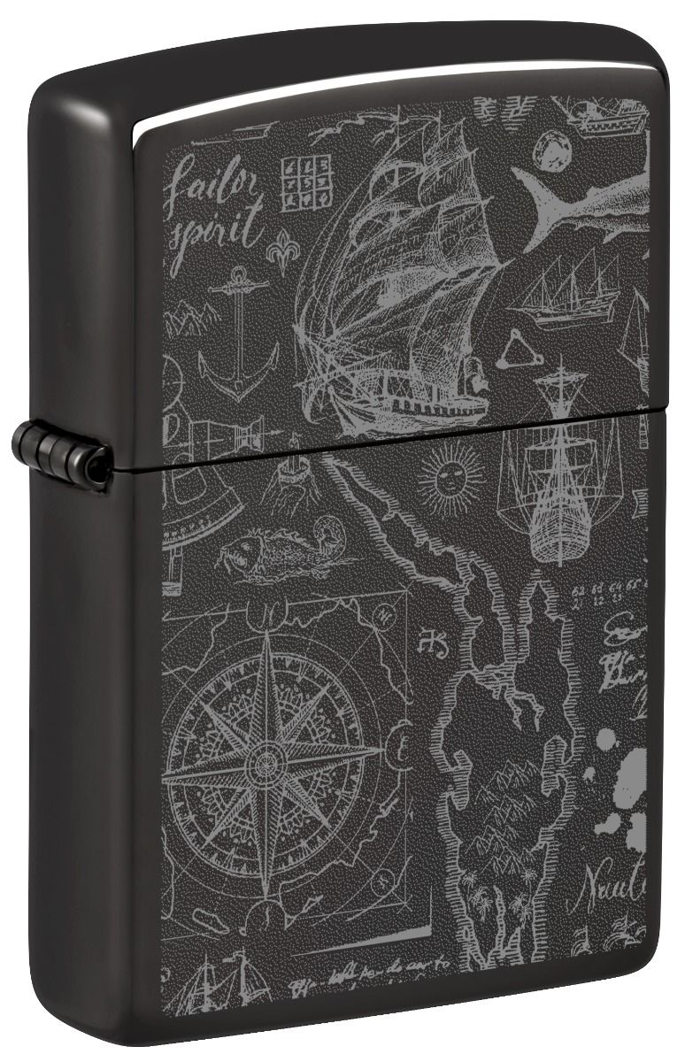 Zippo Aansteker - 24756 Nautical Pattern Design - vooraanzicht