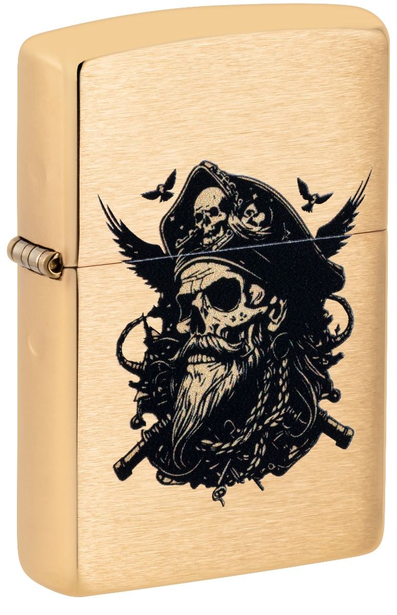 Zippo Aansteker - 204B Pirate Skull Design - vooraanzicht