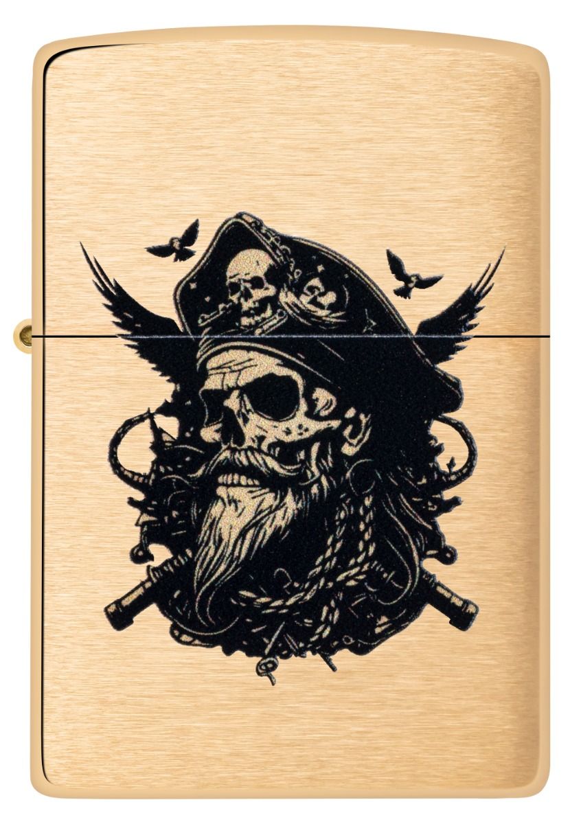 Zippo Aansteker - 204B Pirate Skull Design - achteraanzicht