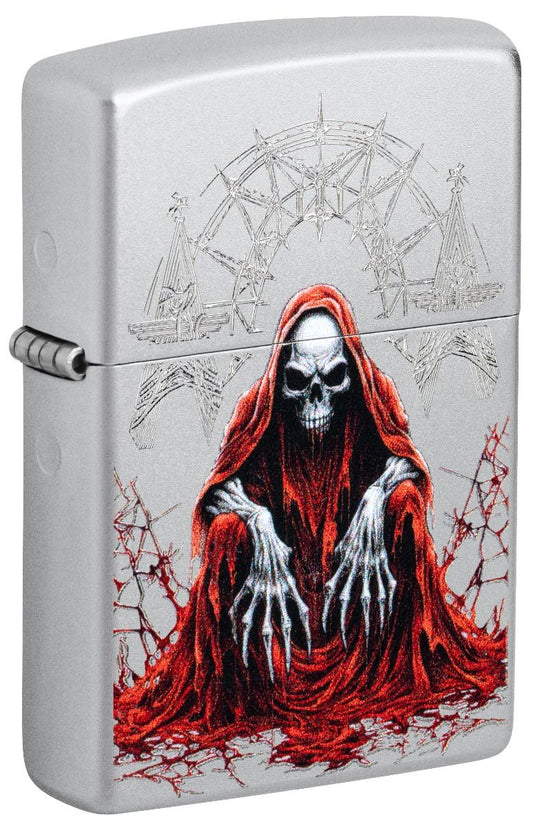 Zippo Aansteker - 205 Reaper Skull Design - vooraanzicht