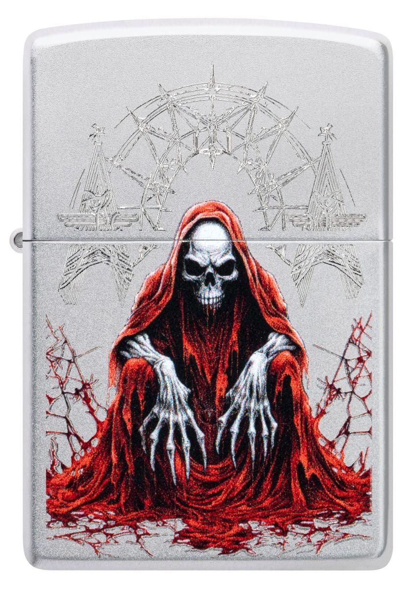Zippo Aansteker - 205 Reaper Skull Design - achteraanzicht