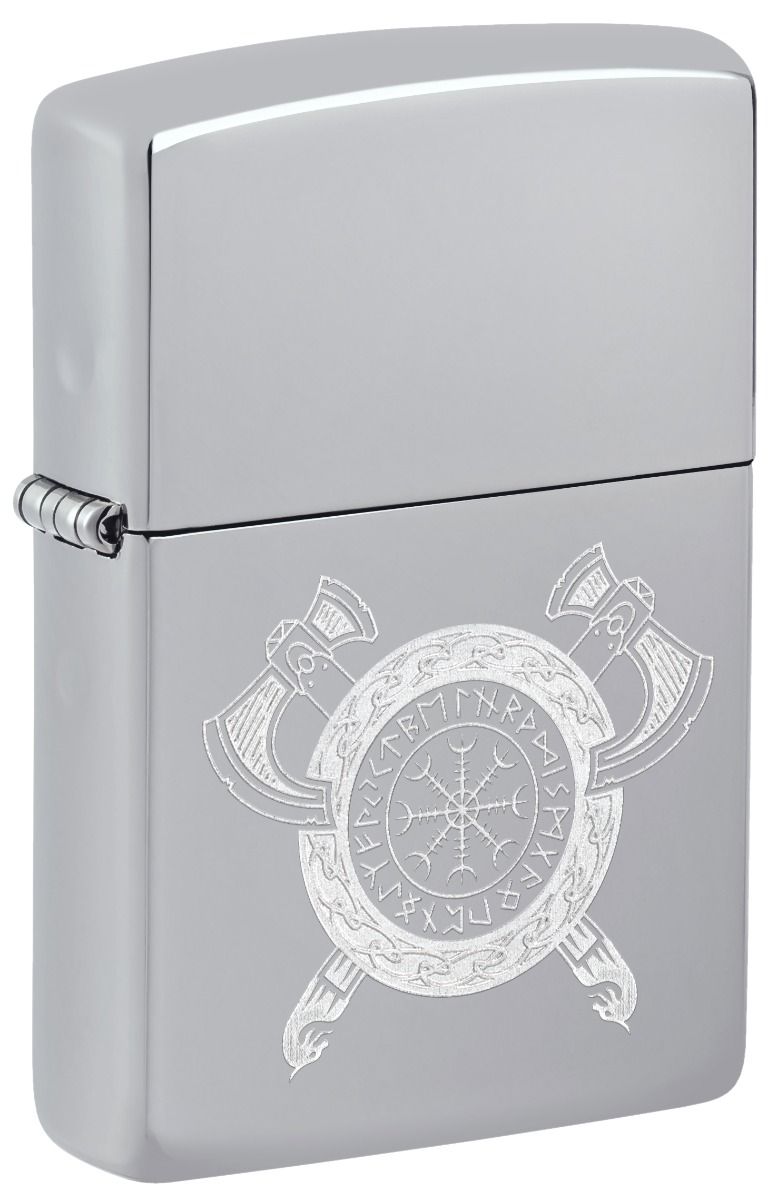 Zippo Aansteker - 250 Viking Symbols Design - vooraanzicht