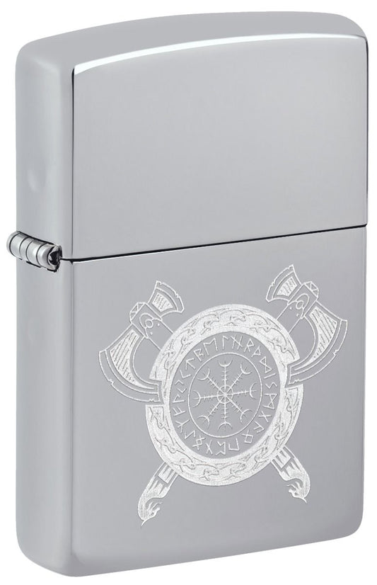 Zippo Aansteker - 250 Viking Symbols Design - vooraanzicht