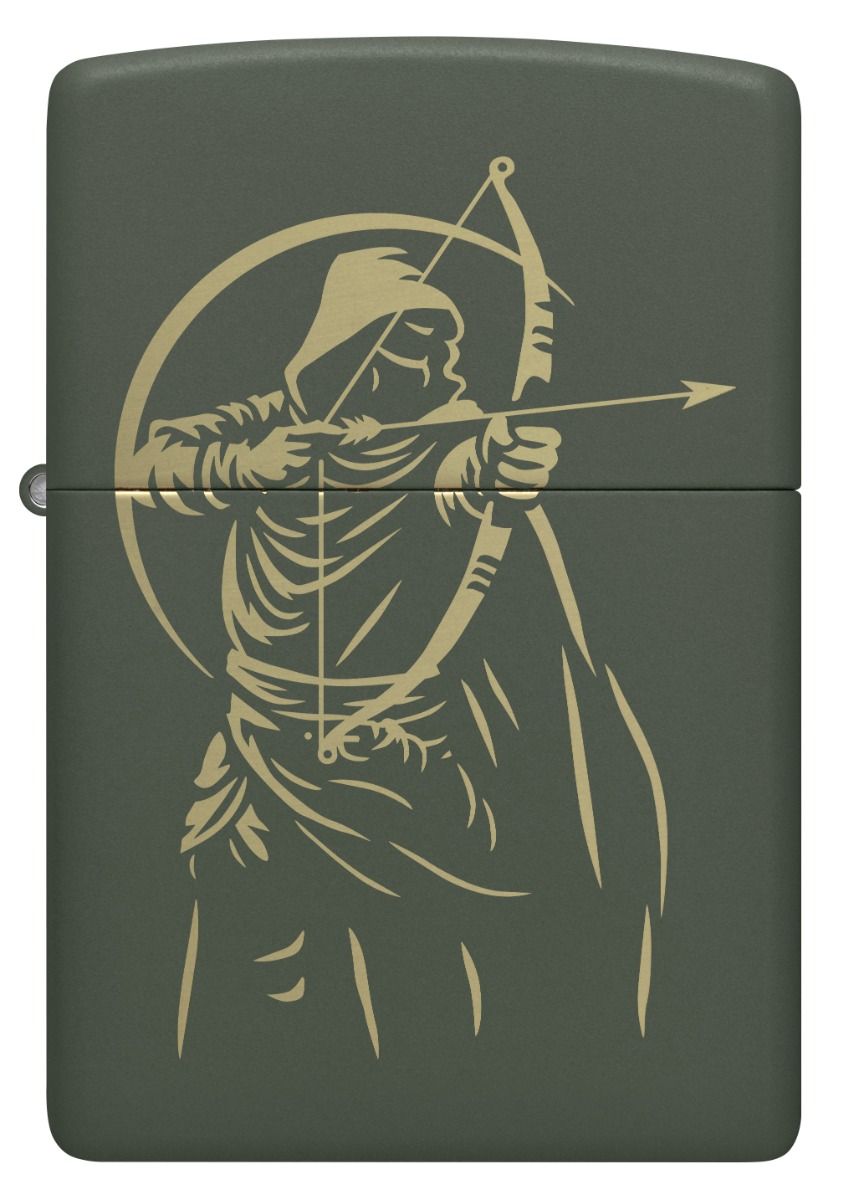 Zippo Aansteker - 221 Bow Hunter Design - achteraanzicht