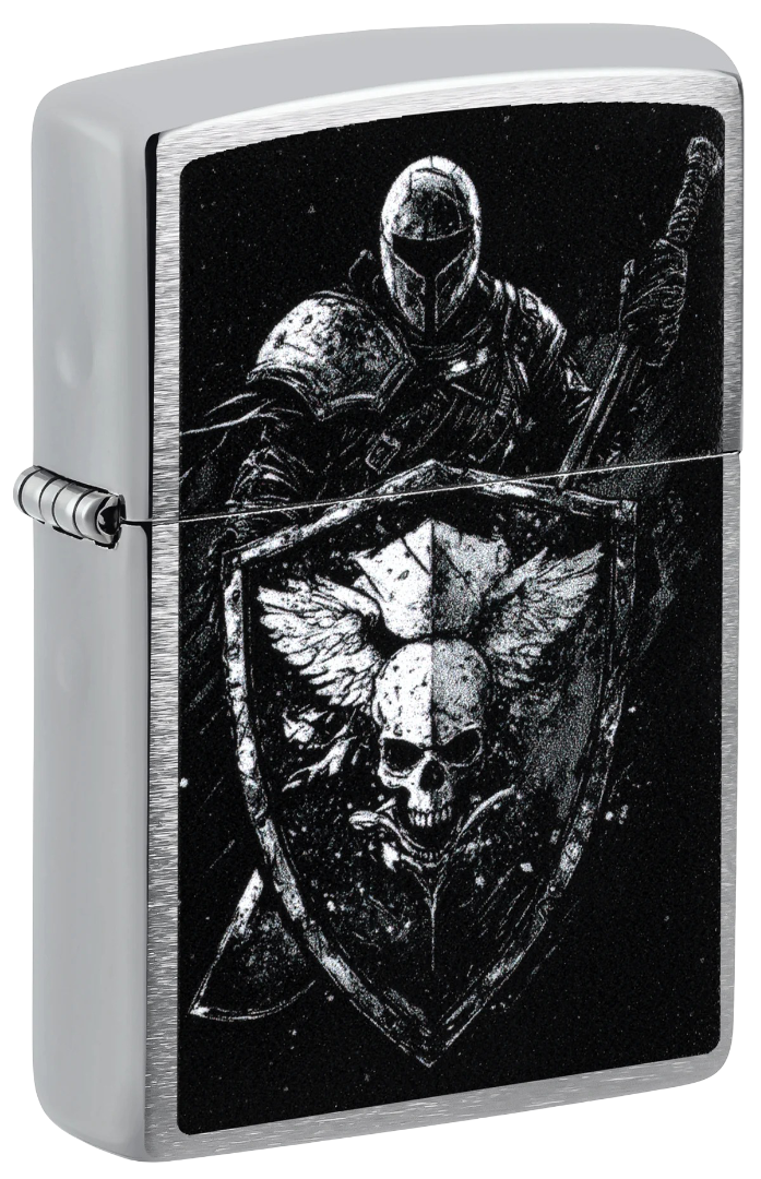 Zippo Aansteker - 200 Knight with Shield Design - vooraanzicht