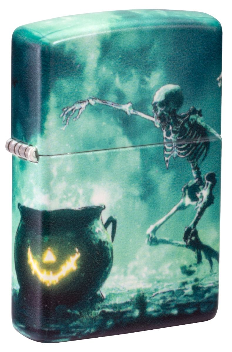 Zippo 49193 Skeletons Dancing Design aansteker vooraanzicht