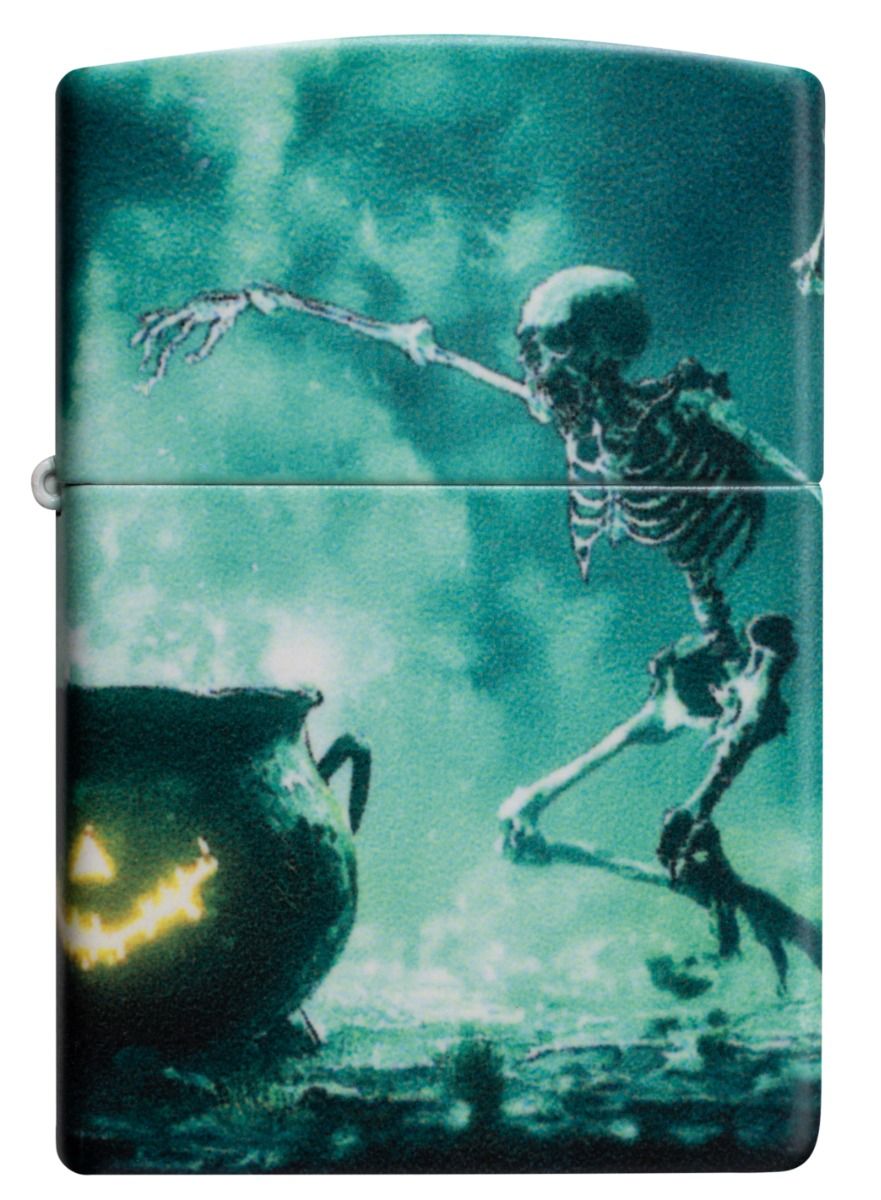 Zippo 49193 Skeletons Dancing Design aansteker achteraanzicht