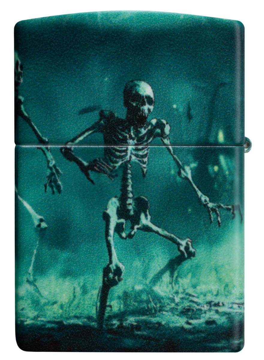 Zippo 49193 Skeletons Dancing Design aansteker detail 2