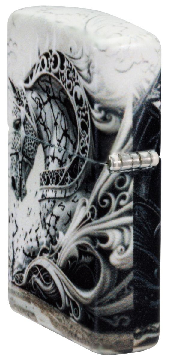 Zippo 49352 Black Knight Design aansteker detail 2