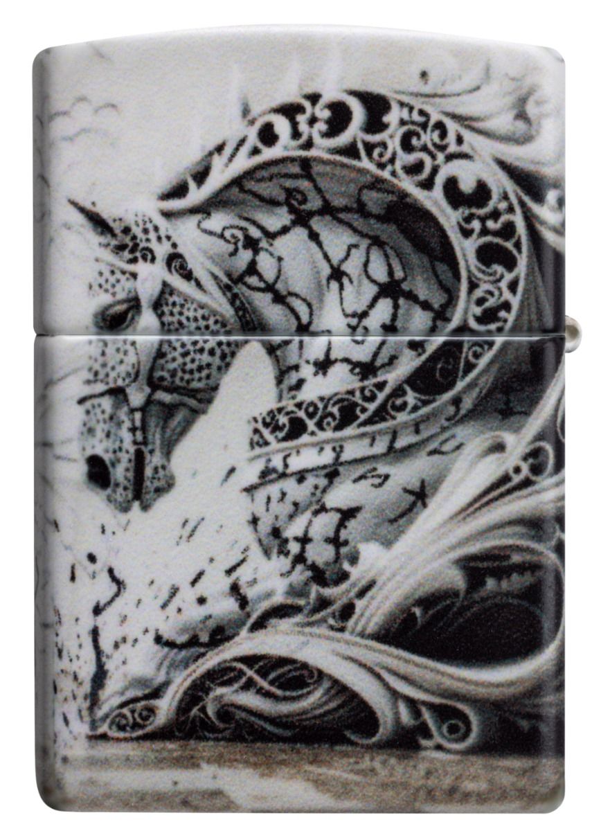 Zippo 49352 Black Knight Design aansteker detail 5