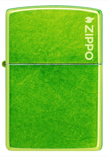 Zippo Aansteker - 24513ZL Lurid with Zippo Logo - achteraanzicht
