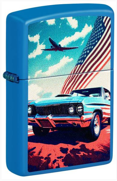 Zippo 48628 Classic Car Design aansteker vooraanzicht