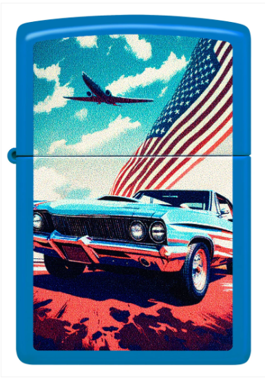 Zippo 48628 Classic Car Design aansteker achteraanzicht